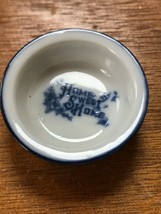 Estate Mini Miniature Blue &amp; White Chine Pie Dish with HOME SWEET HOME  5/8th’s  - £5.34 GBP
