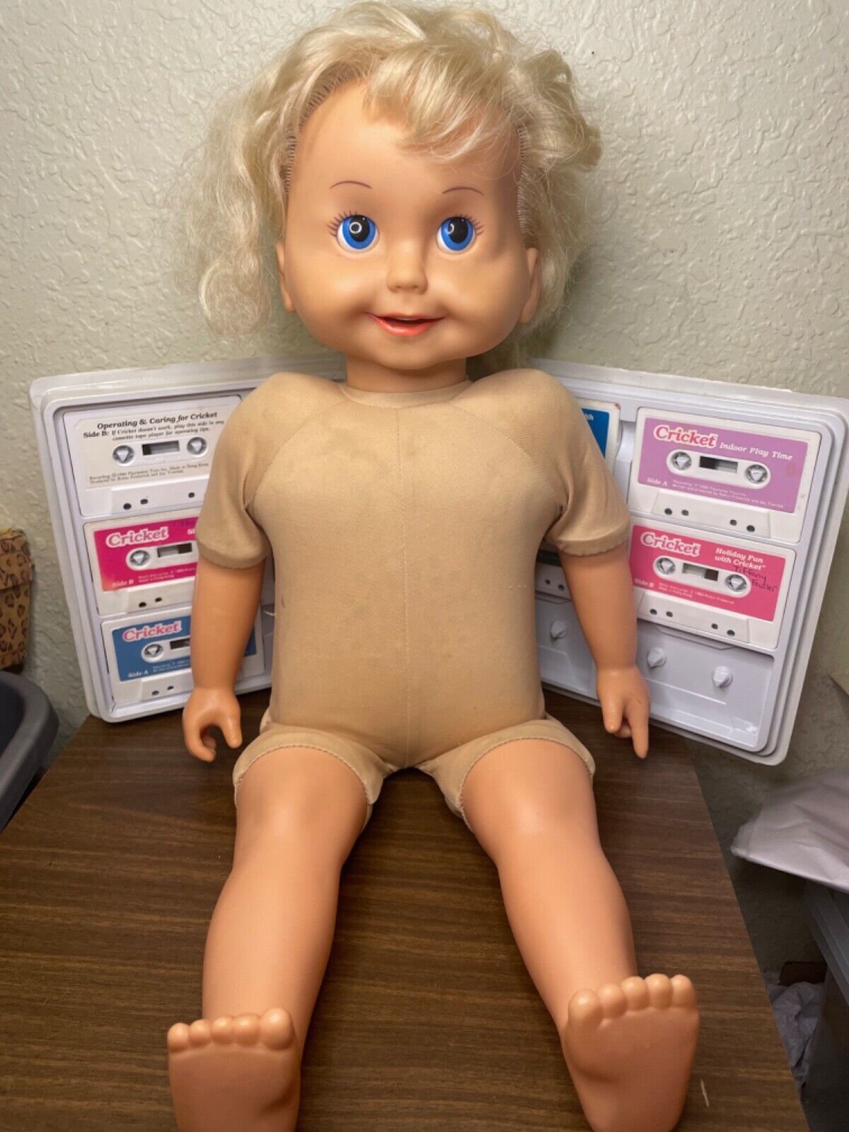 Primary image for Vintage 1986 Playmates CRICKET Talking Doll w/8 Cassettes & Clothes