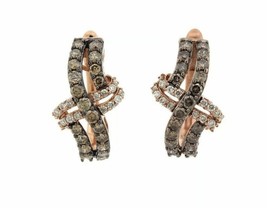 1.25Ct Simulated Diamond Crossover Earrings 14k Rose Gold Plated Silver - £62.27 GBP