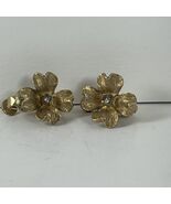 Vintage Vendome Earrings Signed Gold Tone Clip On - $12.35 CAD