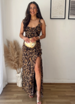 Zara Bnwt 2024. Leopard Ruffled Dress Animal Print. 3095/145 - £98.31 GBP