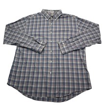 Southern Pines Shirt Mens XL Extra Blue White Plaid Button Up Dress Workwear - £19.76 GBP
