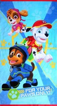 Paw Patrol For Your Paws Only Beach Towel measures 34 x 63 inches - £13.16 GBP