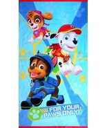 Paw Patrol For Your Paws Only Beach Towel measures 34 x 63 inches - £13.19 GBP
