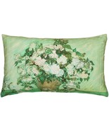 Van Gogh Vase with Pink Roses Throw Pillow, with Polyfill Insert - £27.93 GBP