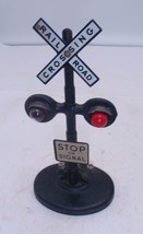 MARX Toy Railroad Crossing Signal Sign Stop on Signal Lights - £10.44 GBP