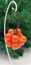 Vintage Red Rowanberry Berry Christmas Tree Decoration Glass Ornament - £11.95 GBP