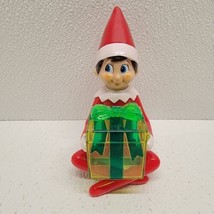 Elf On The Shelf Plastic With Present Candy Surprise Trinket Box Christmas - £12.65 GBP