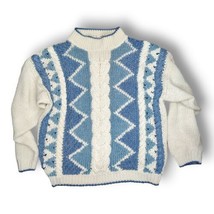 Vintage Huntingdon Ridge Pastel Hand Knit Sweater 80s 90s Cottagecore  - £17.54 GBP