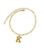 Anklets Foot Jewelry Gold Color 26 Letter A-Z Cuban Anklets Initial Wome... - $25.00