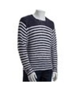  HARRISON-glacier blue overdye stripe crewneck sweater  SIZE XL- $245-NIP - $123.74 CAD