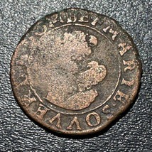 1620-1629 France Feudal Domes Princess Marie Bourbon-Montpensier Double Tounrois - £23.73 GBP