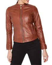 Women&#39;s Genuine Lambskin Real Leather Jacket Slim fit Biker Jacket For W... - £90.84 GBP