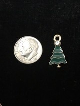 Christmas Tree Green Enamel Bangle Pendant charm BG 9 or Necklace Charm - £11.88 GBP