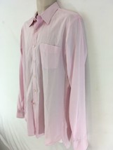 J Crew Mens LT Pink Fineline Pinstripe 120s 2 Ply Cotton Dress Shirt - £9.49 GBP