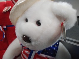 Ty Beanie BUDDIES Sam 3pc. Bear Set (Red, White and Blue Bear Buddies) - £47.17 GBP