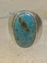 Navajo ring size 9 Turquoise sterling silver women men - $116.82