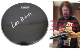Les Binks Judas Priest drummer signed 10'' Drumhead COA exact proof autographed - £180.99 GBP