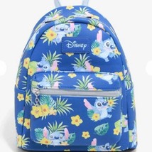 NEW Disney LOUNGEFLY Stitch Allover Print Floral Leather Mini Backpack Standard - £62.84 GBP