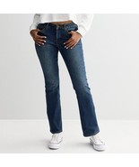 Juniors&#39; SO® Curvy Low Rise Bootcut Jeans, Girl&#39;s, Size: 7/28w, Dark Blue - $26.66 CAD