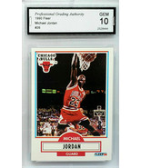 GRADED 10  HOF! MICHAEL JORDAN 1990 FLEER BASKETBALL #26 CHICAGO BULLS, ... - £268.85 GBP