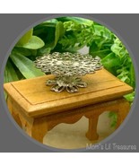 Dollhouse Miniature Silver Tone Footed Pedestal Tray Cake Tableware Hand... - £6.13 GBP