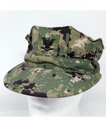 US NAVY Working Type III Woodland Digital Camo Ace Eagle Hat Cap Size 7 1/8 - $379.83 MXN
