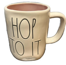 Rae Dunn By Magenta Artisan Hop To It White with Pink Coffee Mug Easter 4.8&quot; - £6.22 GBP