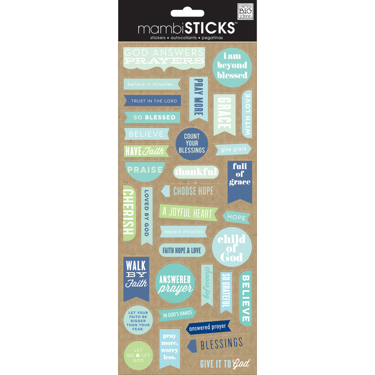 Me And My Big Ideas MAMBI Sticks Chipboard Stickers Faith Sayings - $18.29