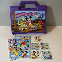 Vintage Sandylion Disney Mickey Mouse Sticker Treasure Kit Case &amp; Stickers Set - £31.44 GBP