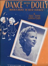 1944 DANCE WITH A DOLLY Sheet Music EVELYN KNIGHT cover by Shand, Eaton,... - $8.99