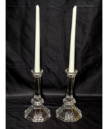 Vintage ANCHOR HOCKING Single Light Candleholders LEGACY Pattern - Pair ... - $21.02 CAD