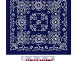 Hav-A-Hank XL BIG SIZE NAVY BLUE PAISLEY 27"BANDANNA Head Wrap Face Mask... - $10.99