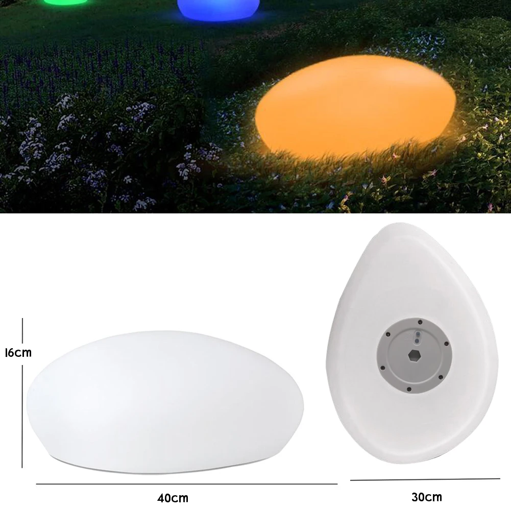 Solar Garden Lights Outdoor, Glow Cobble Stone Shape Solar Light Waterproof Colo - £220.11 GBP