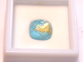 Stabilized Turquoise Triplet Cushion 12x12x7mm 7.56cts.  Natural Gemstone - £37.63 GBP