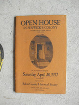 Vintage 1977 Booklet - Open House in Fenwick&#39;s Colony Salem New Jersey - £13.45 GBP