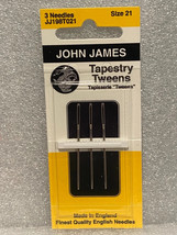 John James Size 21 Tapestry Tweens (3 Needles in Pack) *NEW* OR1 - $7.99