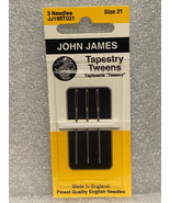 John James Size 21 Tapestry Tweens (3 Needles in Pack) *NEW* OR1 - €6,89 EUR