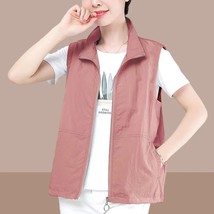 Spring Summer Thin White Vest Women Oversize 4XL Lined Casual Sleeveless Jacket  - £18.93 GBP
