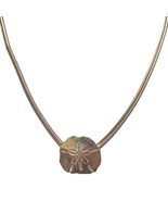 Vtg Accessocraft Gold Tone Sand Dollar Pendant Necklace Snake Chain Naut... - €34,17 EUR