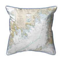 Betsy Drake Buzzards Bay, MA Nautical Map Extra Large Zippered Indoor Outdoor - £62.14 GBP