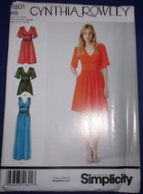 Simplicity Misses Dress In Two Lengths or Tunic Size 6-14 #1801 Uncut - $5.99