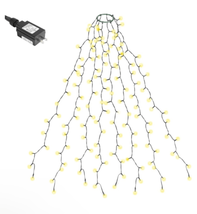 SALCAR Christmas Tree Lights 6.6FT x 8 Lines 280 LED Fairy Lights Warm White NEW - £14.03 GBP