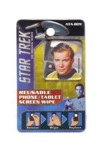 Star Trek Classic Kirk Photo Image Reusable Phone/Tablet Screen Wipe NEW... - £2.35 GBP