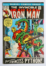 1972 Invincible Iron Man 50 by Marvel Comics 9/72, 1st Series, 20¢ Ironman cover - £21.75 GBP