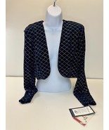 Women’s Onyx Nite Blazer Size 8 Black Jacket Sequins Top Night Shirt - £18.40 GBP