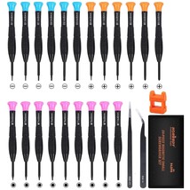 HORUSDY Mini Screwdriver Set, Set of 24 Pieces Magnetic Small Phillips/Slotted/T - £16.05 GBP
