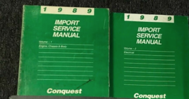 1989 Chrysler Conquest Service Repair Shop Workshop Manual Set Oem - £19.71 GBP