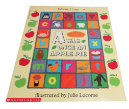 A was Once An Apple Pie by Edward Lear 1992 A Children&#39;s Rhyming Alphabet Book - £7.56 GBP