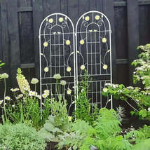 Metal Garden Trellis for Climbing Plants T-0050w-4 Oversize Durable White - $130.17